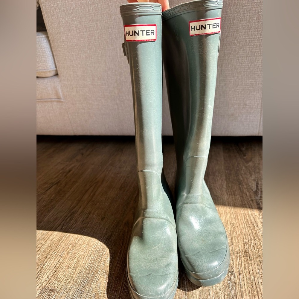 Vintage Hunter Green Rain Boots